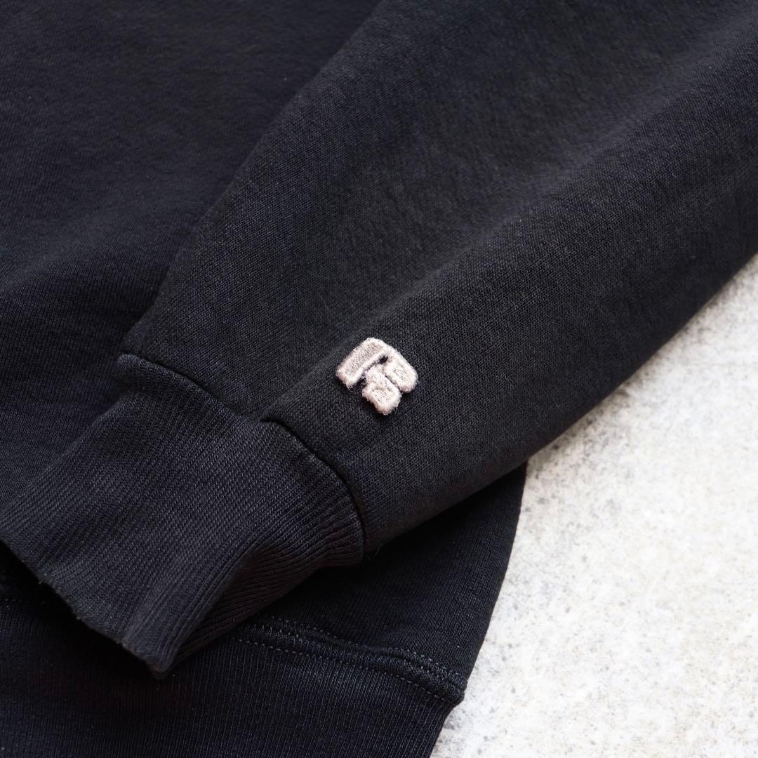 70s 80s ブラック Russell ラッセル 無地スウェット ヴィンテージ