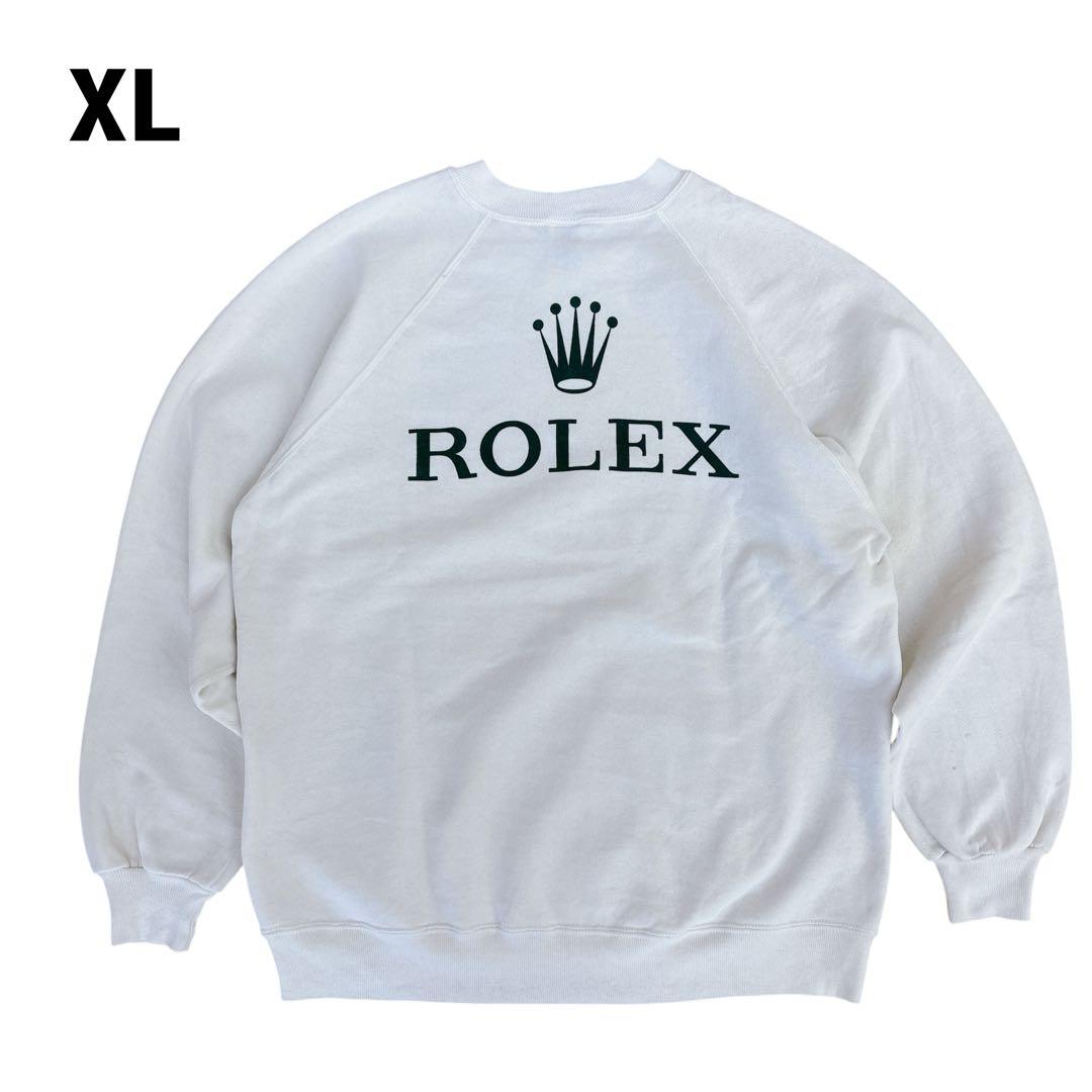 ROLEX ロレックス ロゴ スウェット JERZEES USA ホワイト XL