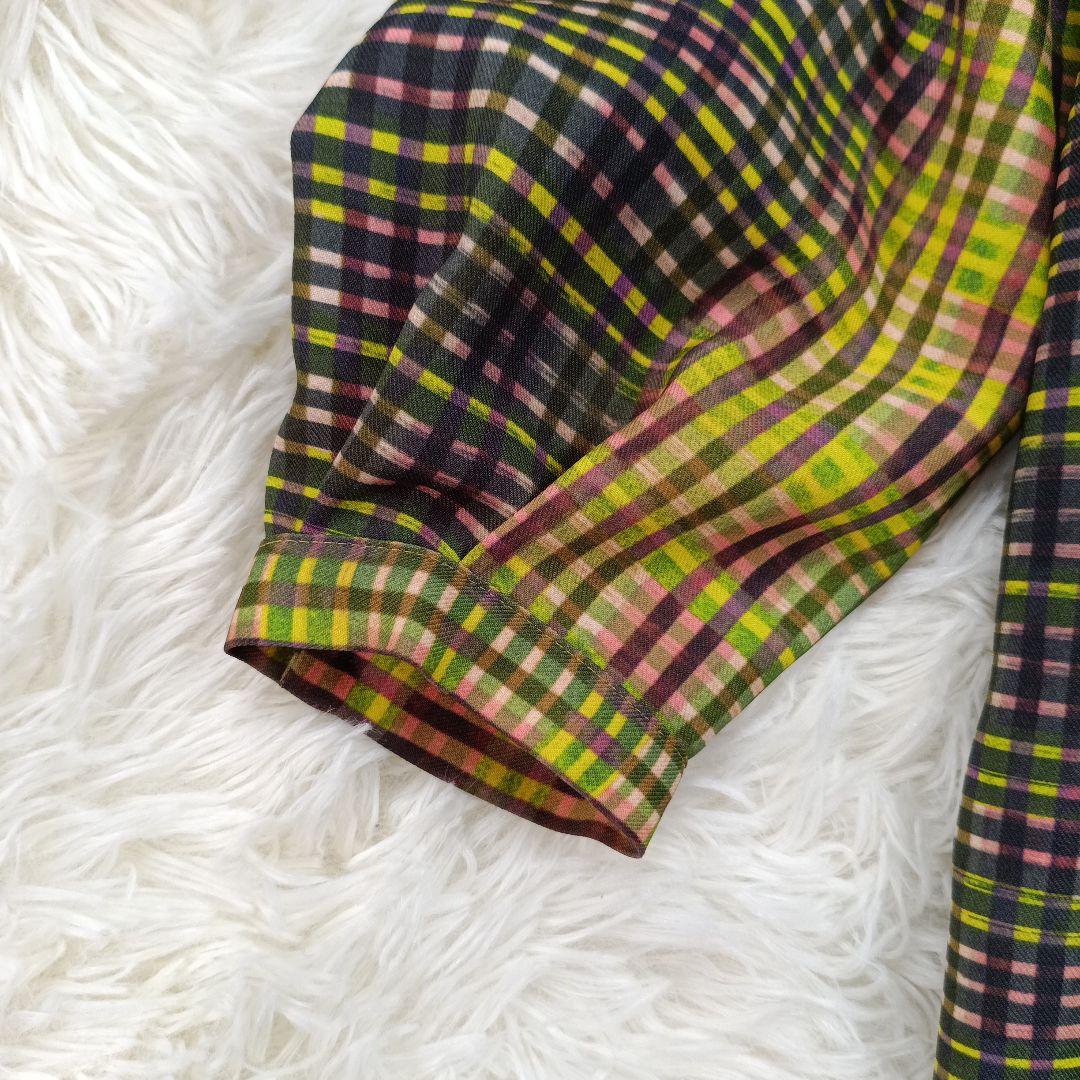 25AW極美品✨ポールスミス現行　マルチカラーチェックシャツドレス　40　今期