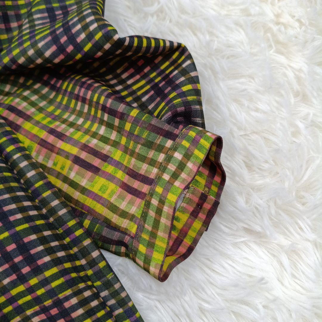 25AW極美品✨ポールスミス現行　マルチカラーチェックシャツドレス　40　今期