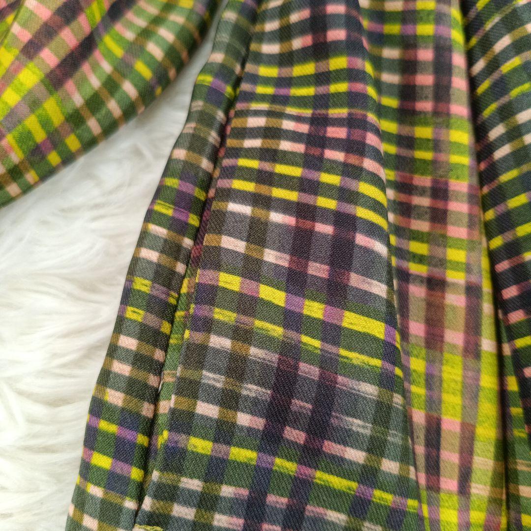 25AW極美品✨ポールスミス現行　マルチカラーチェックシャツドレス　40　今期