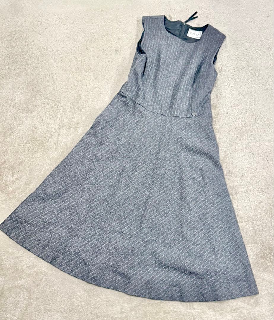 FOXEY ノースリーブひざ丈ワンピース 38