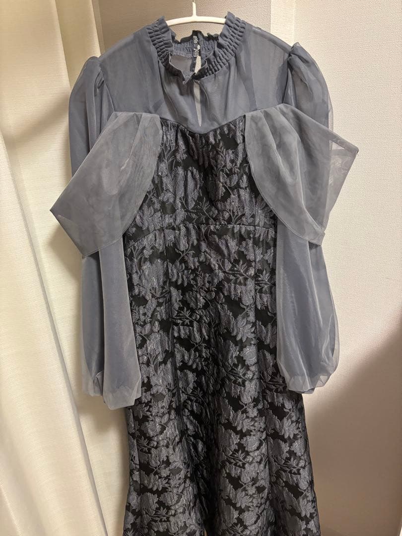 dazzlin シアーベールセミフレアワンピース Sサイズ