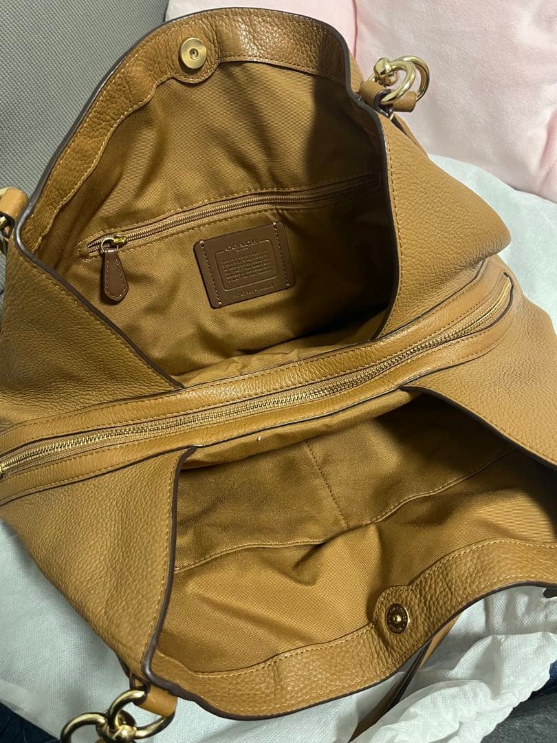 【限定】COACH ブラウン レザー ショルダーバッグ