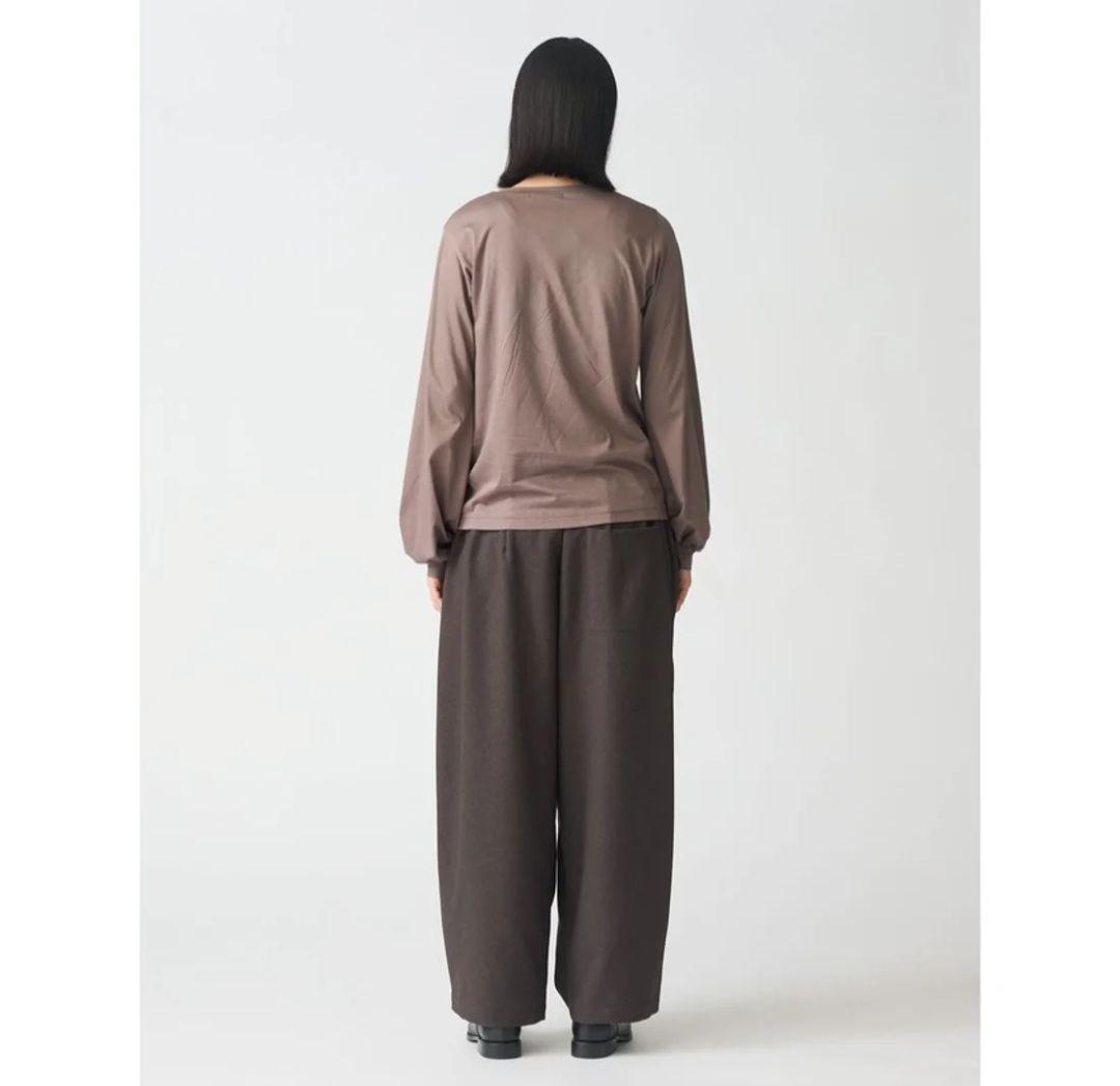 mizuiro ind　ミズイロインド　ワイド　カーゴパンツ　ブラウン