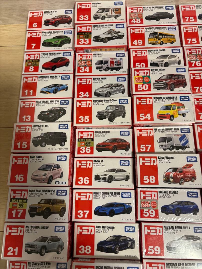 トミカ ミニカー まとめ売り105台　シュリンク付き新品未開封