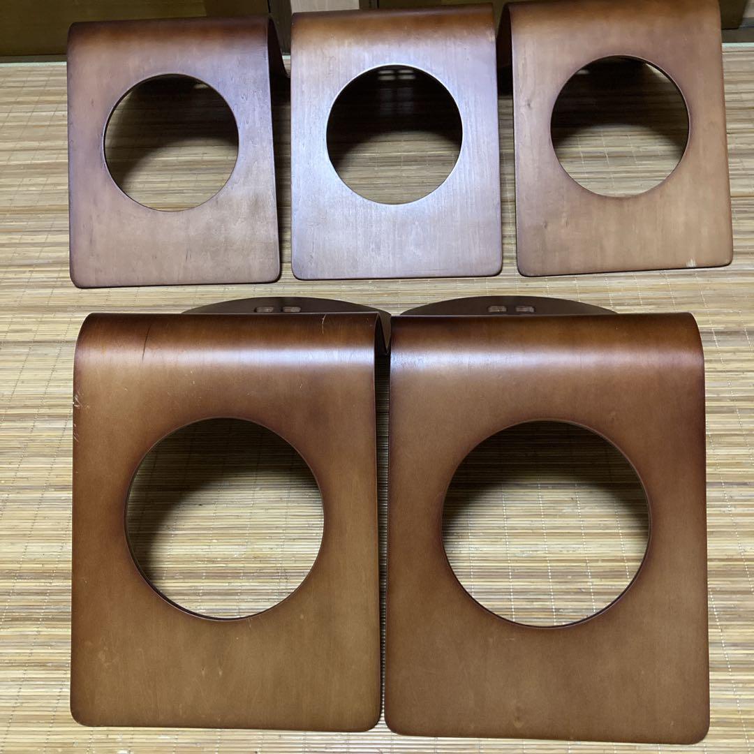 【5脚まとめ売り✨️】 木製　座椅子 曲げ座椅子 和座椅子 旅館座椅子 送料込み