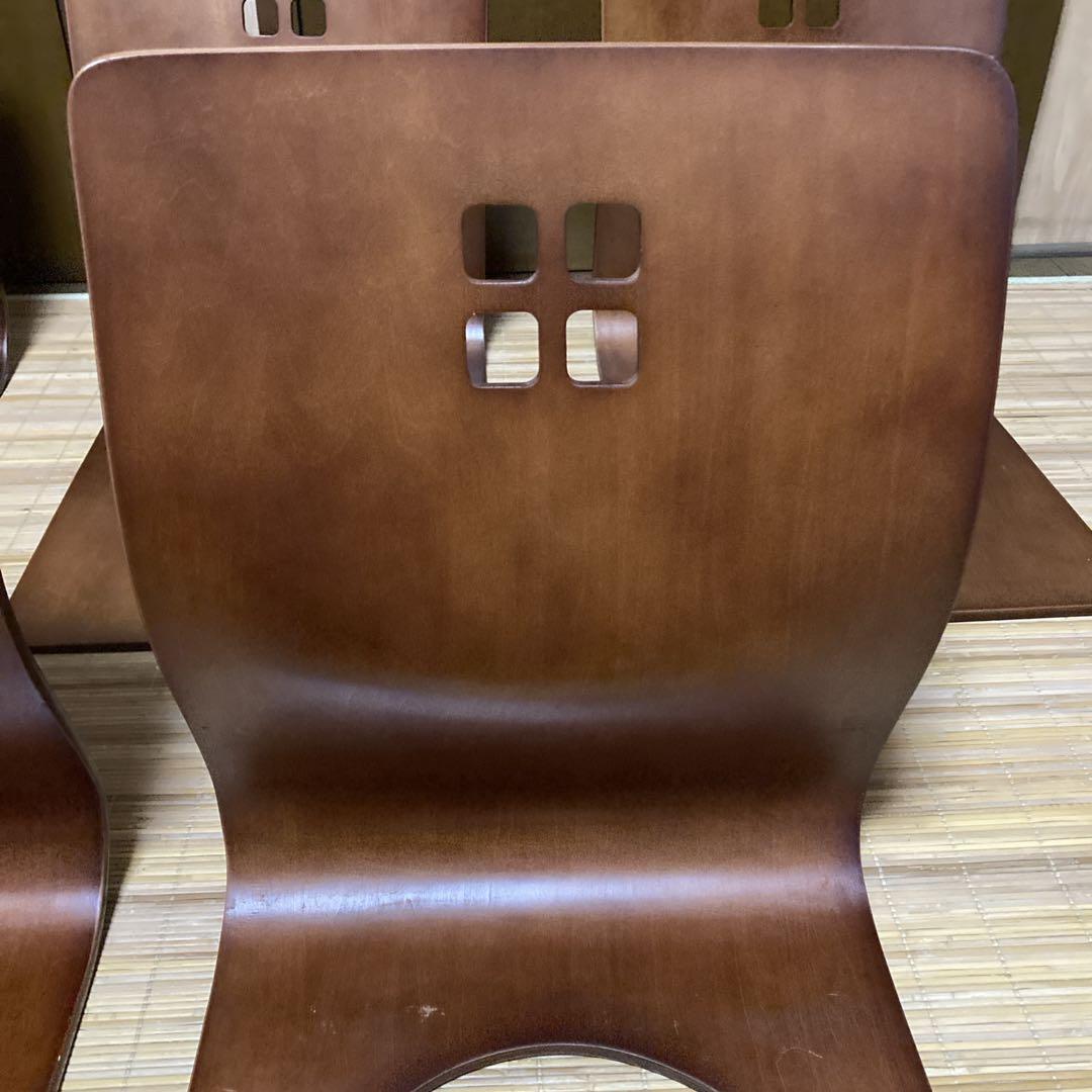 【5脚まとめ売り✨️】 木製　座椅子 曲げ座椅子 和座椅子 旅館座椅子 送料込み