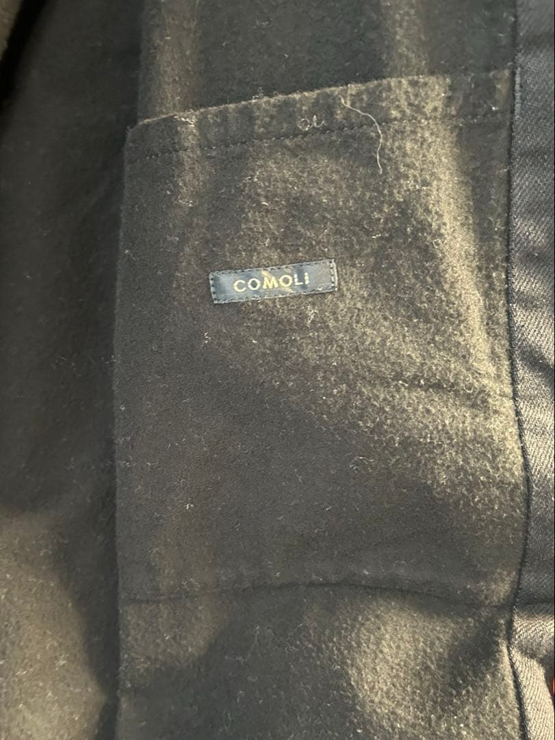 COMOLI 25aw ブラックデニムジップパーカ　サイズ１