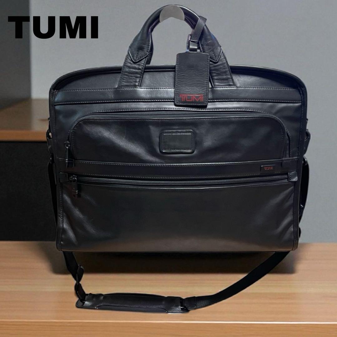 美品 TUMI トゥミ 96111DH 本革 ２WAY ビジネスバッグ 黒