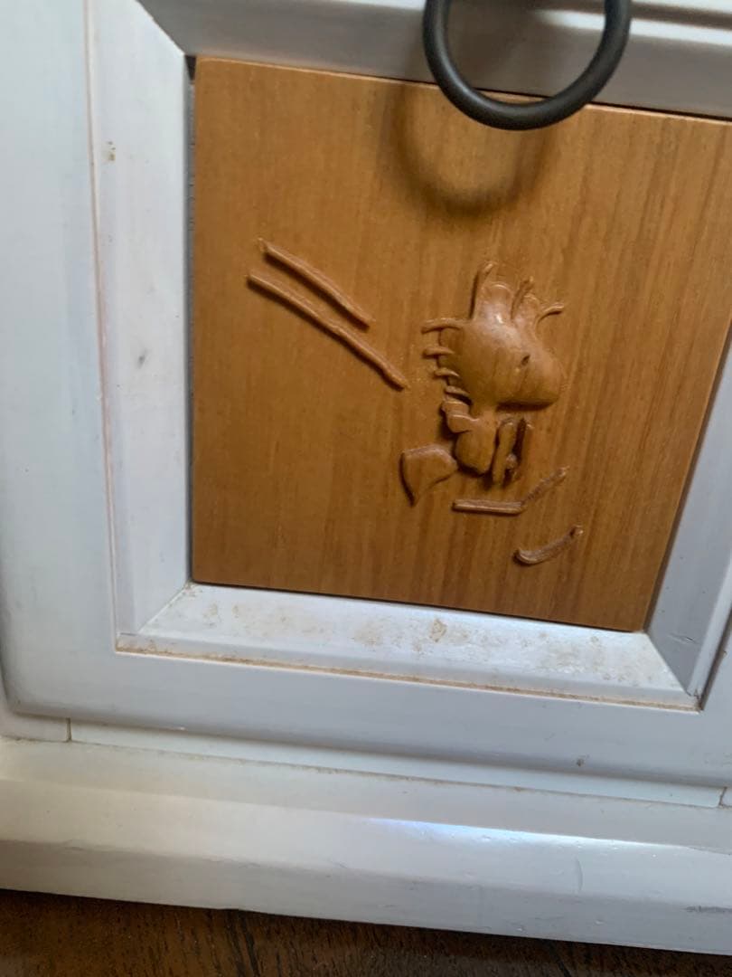 スヌーピー　SNOOPY 木彫り　収納　木製　海外　チェスト　希少