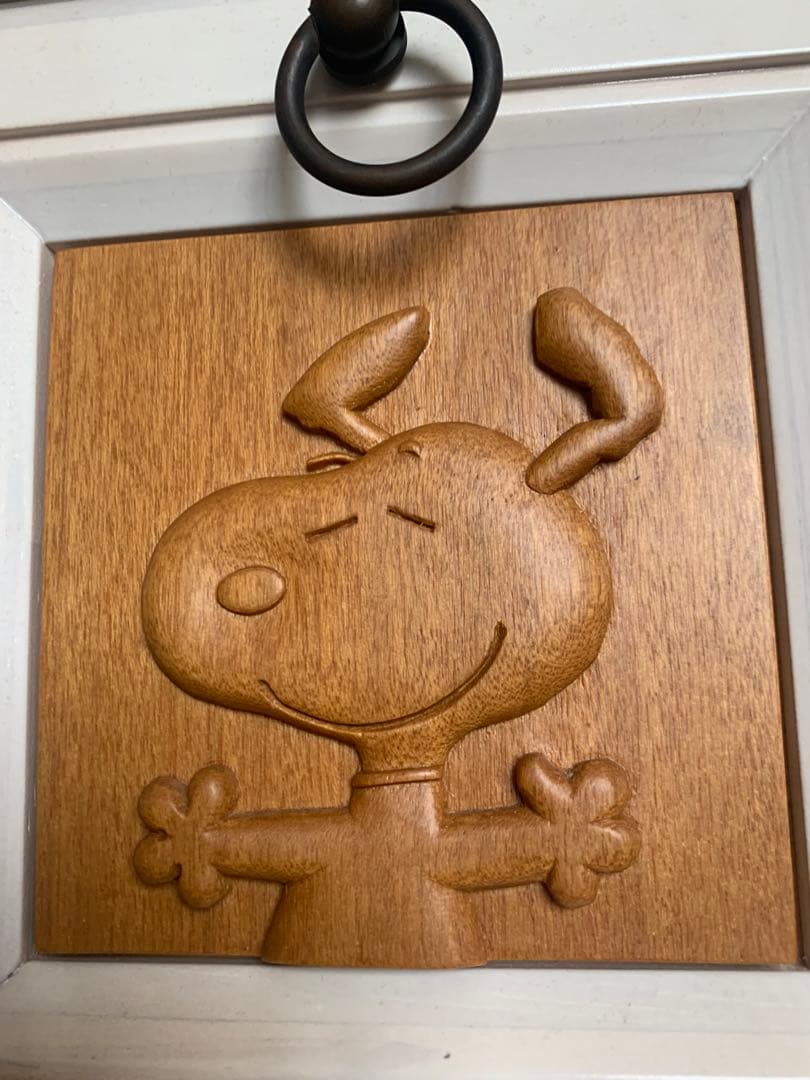 スヌーピー　SNOOPY 木彫り　収納　木製　海外　チェスト　希少