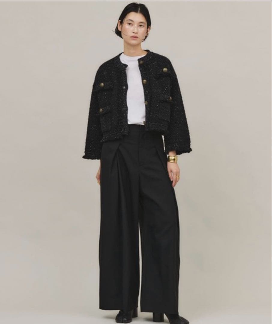 Curensology ツイードニットジャケット