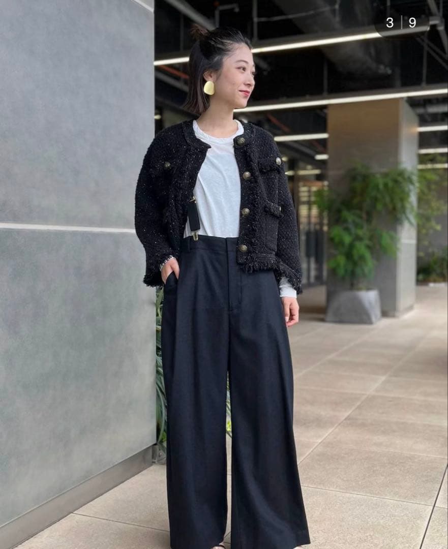 Curensology ツイードニットジャケット