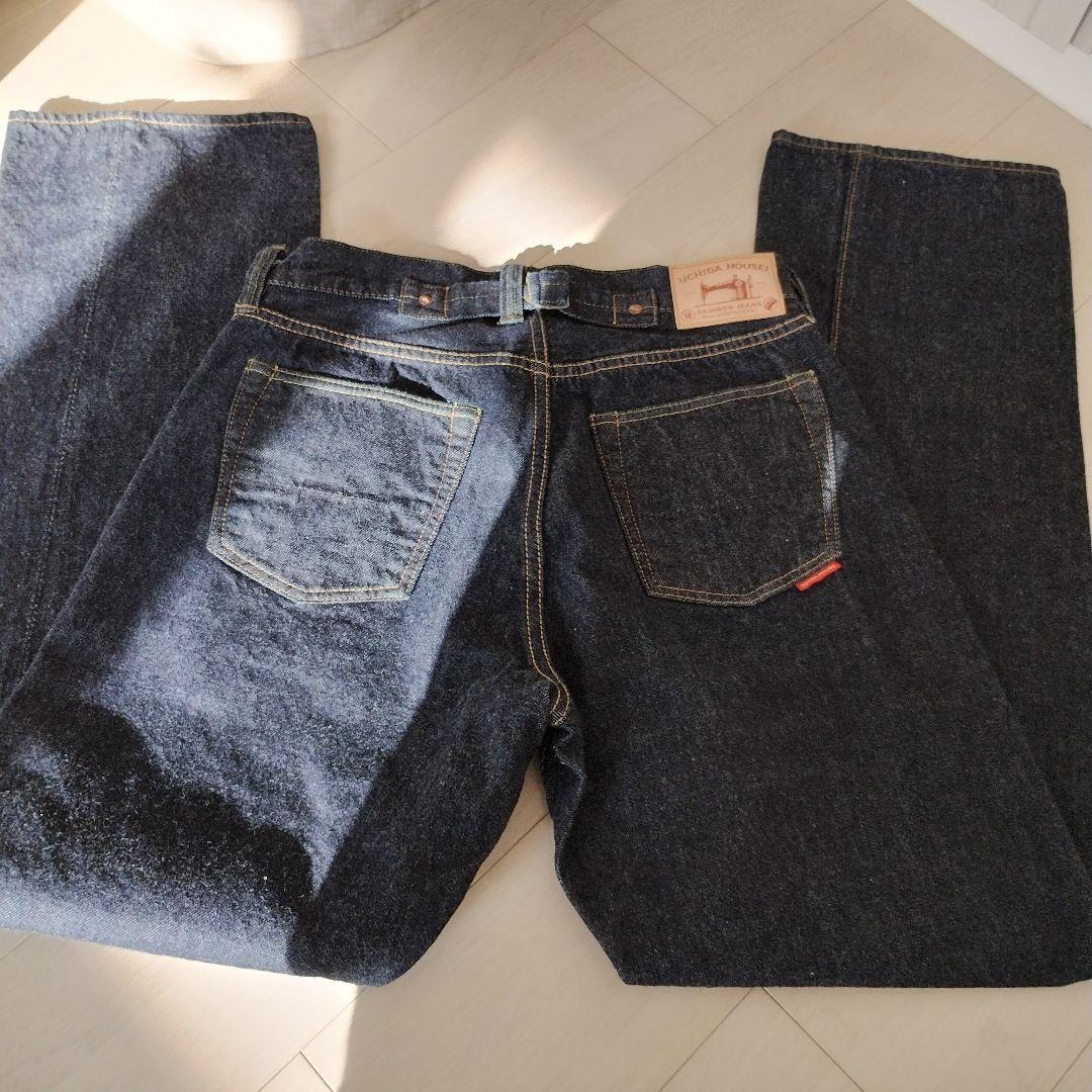 内田縫製 レインボーデニム 日本製 インディゴ 赤耳 新品未使用 ジーンズ