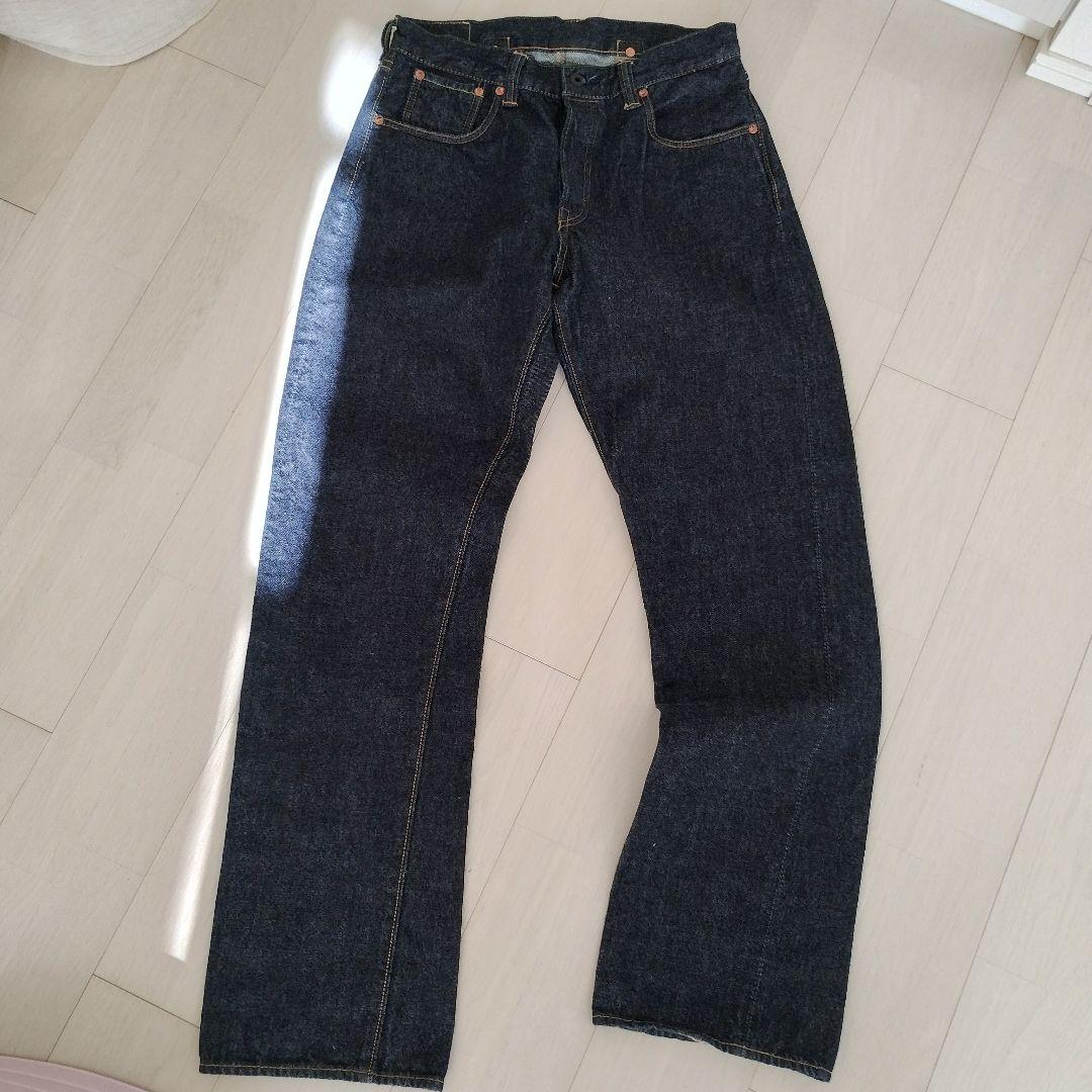 内田縫製 レインボーデニム 日本製 インディゴ 赤耳 新品未使用 ジーンズ