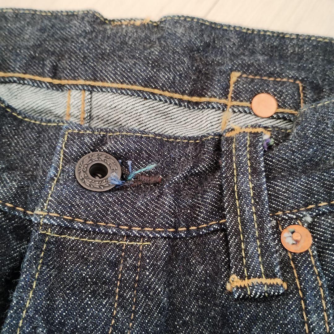 内田縫製 レインボーデニム 日本製 インディゴ 赤耳 新品未使用 ジーンズ