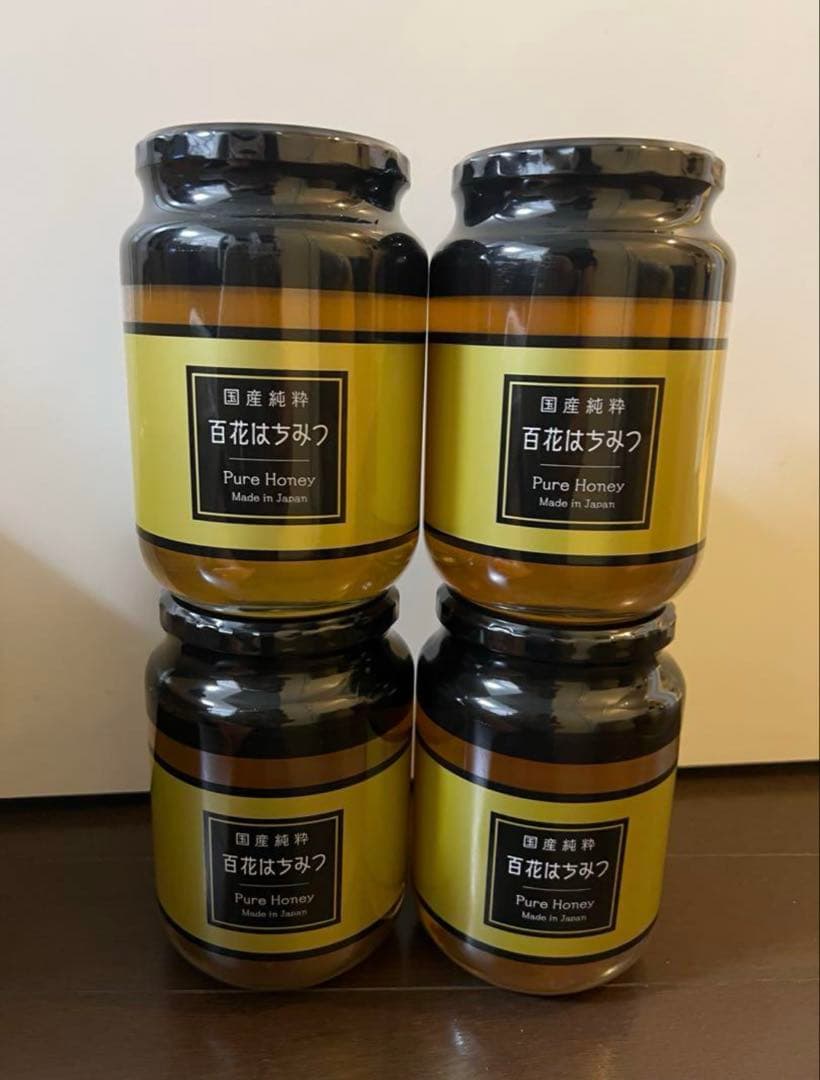 【4個】国産純粋はちみつ 1000g 1kg 日本製 はちみつ ハチミツ