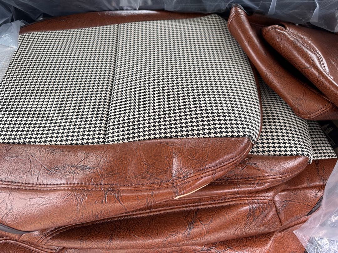 ジムニーシートカバー アンティークブラウン　千鳥柄 未使用