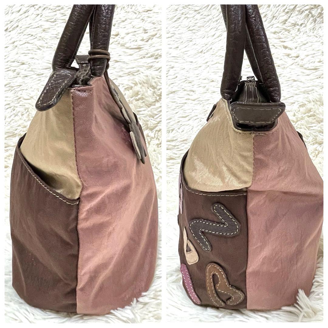 未使用級✨IBIZA イビサ ハンド　トートバッグ ナイロン ピンク チャーム付