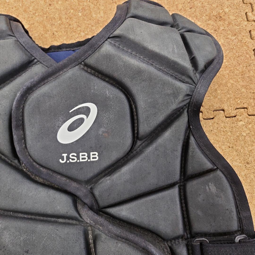 少年野球用 脱着楽チン キャッチャー防具セット アシックス 白ヘルメット