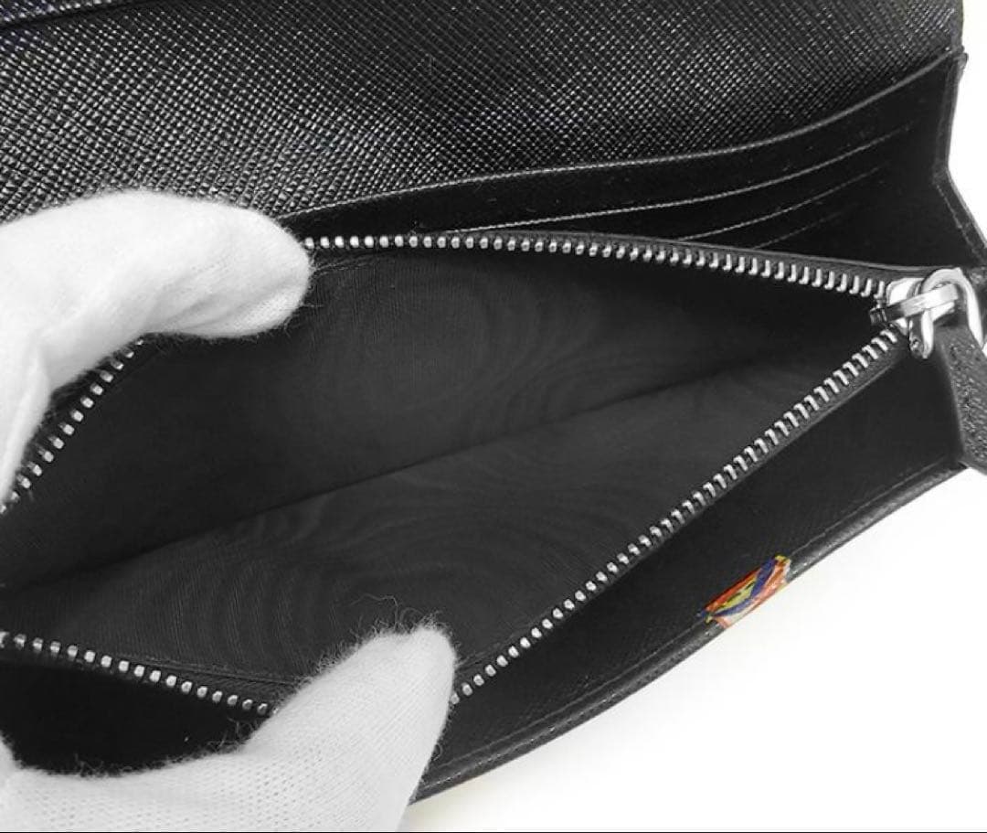 バンブー 　PRADA ロボット柄 長財布 ブラック　プラダ　1MH132