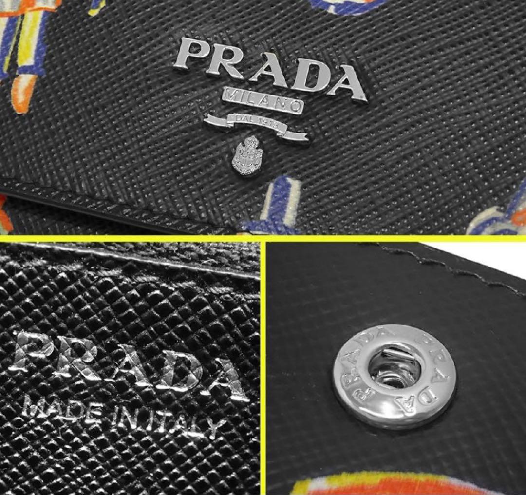 バンブー 　PRADA ロボット柄 長財布 ブラック　プラダ　1MH132