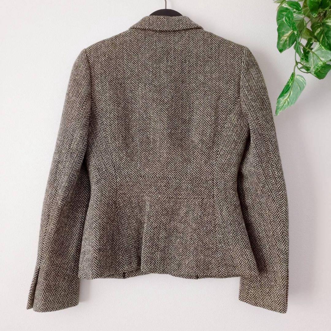 ◾︎美品◾︎ ラルフローレン テーラードジャケット ヘリンボーン ツイード ブラウン