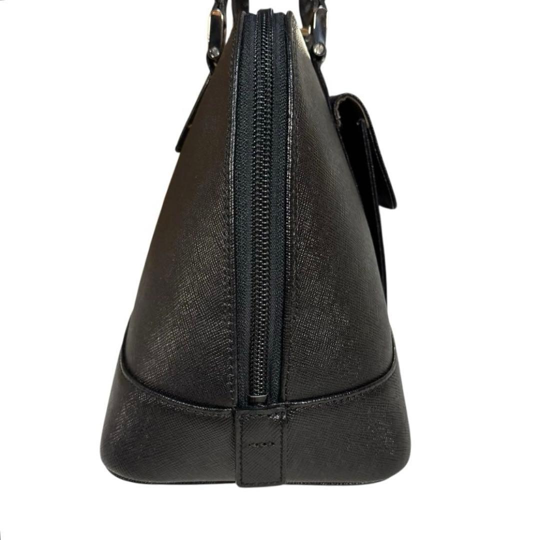 【極美品】希少　BURBERRY サフィアーノ　レザー　ハンドバッグ　ブラック