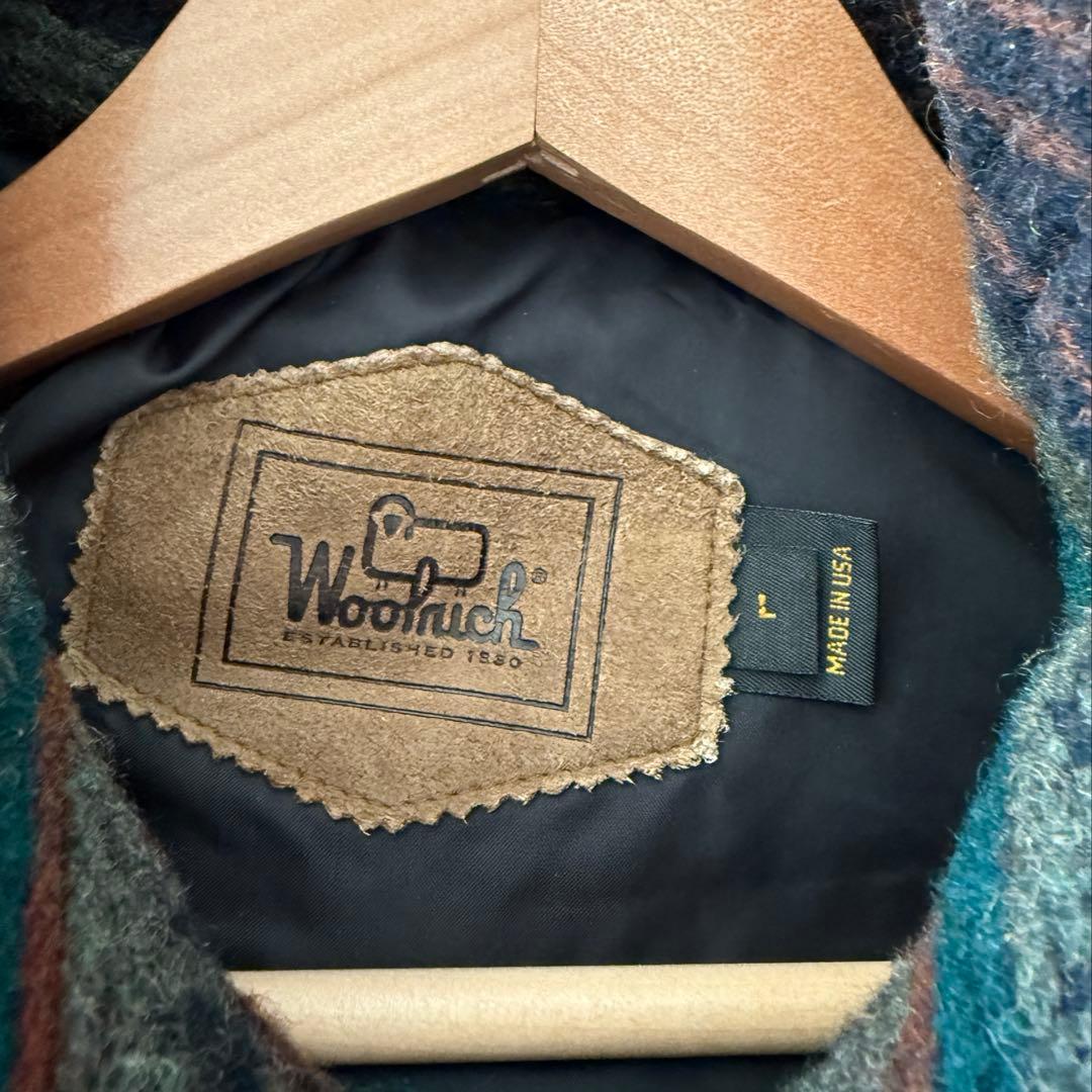 80s WOOLRICH ネイティブ柄ウールコート 民族系 usa製 Lサイズ