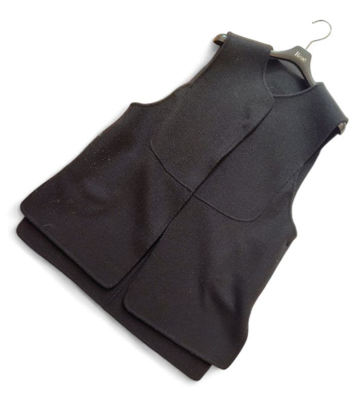 【MACHATT】22年商品美品　リバーウールジレ F ブラック