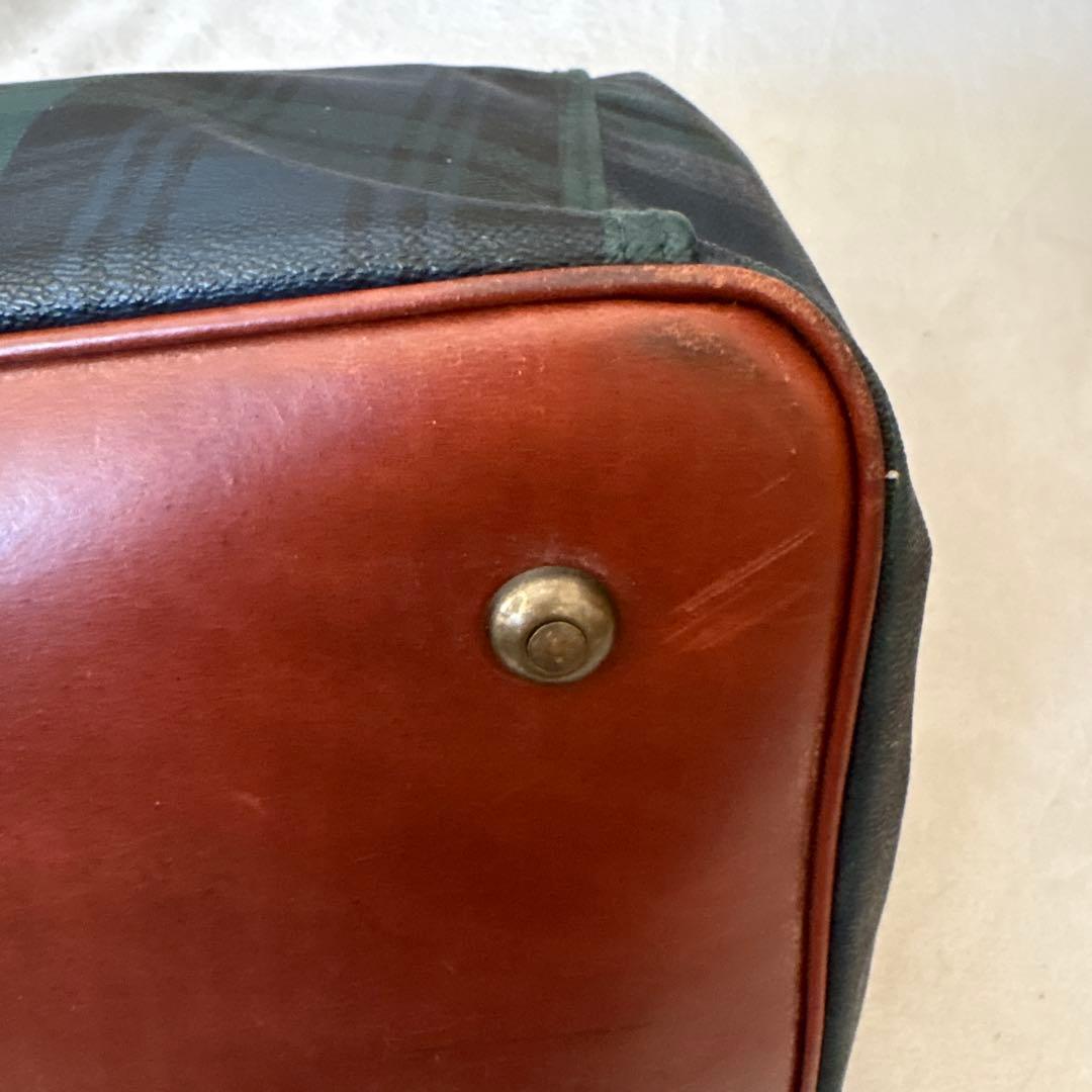 レア✨ポロラルフローレン　ボストンバッグ　ドクターズバッグ　チェック柄　グリーン