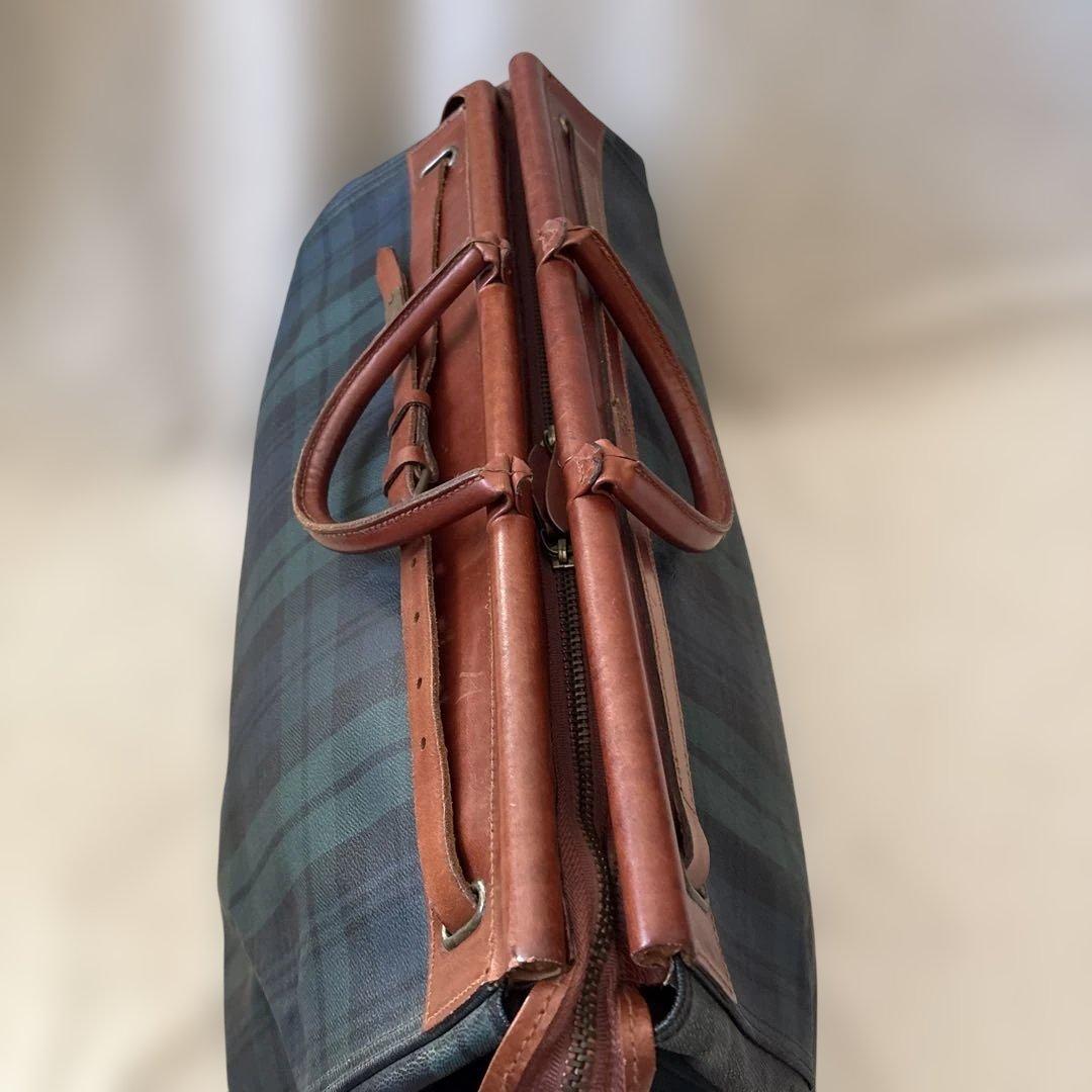 レア✨ポロラルフローレン　ボストンバッグ　ドクターズバッグ　チェック柄　グリーン