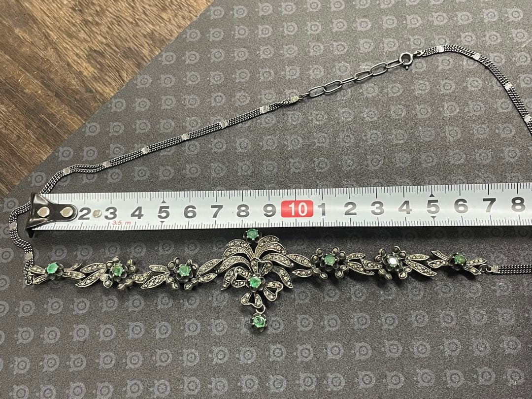 ヴィンテージ　sv925 色石ネックレス　31.4g