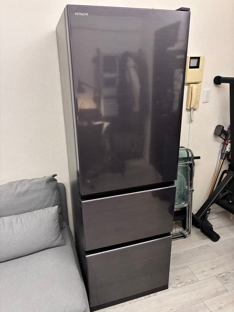 HITACHI 日立 2020年R-V38KV 大型冷蔵庫375L自動製氷右開き