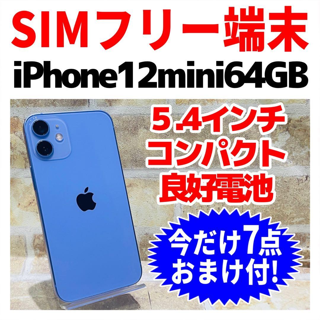 SIMフリー iPhone12mini 64GB 057 パープル 電池良好