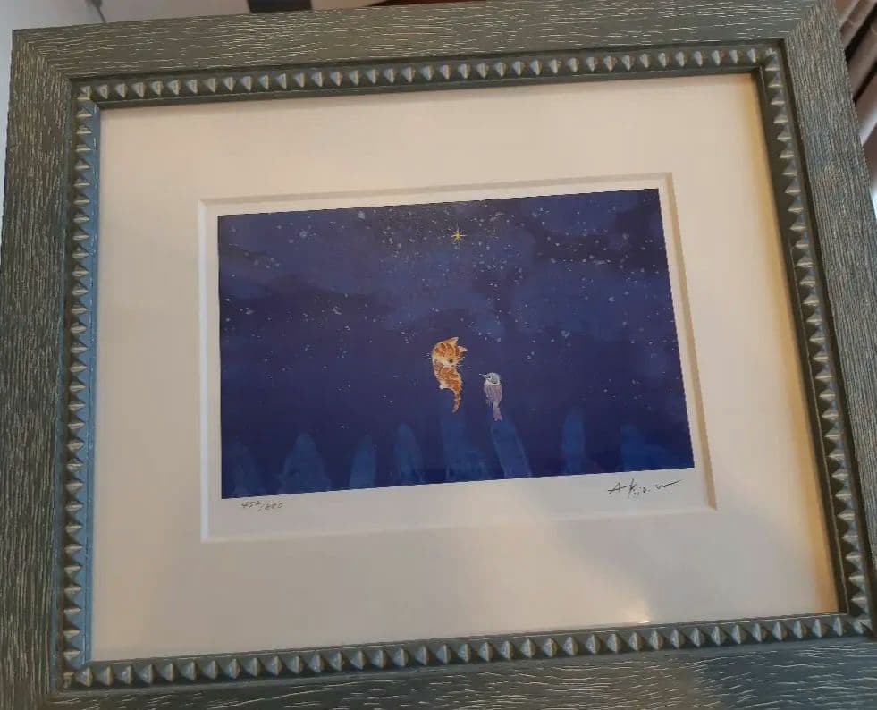 今夜だけの特別価格！早い者勝ち【新品未使用】渡辺あきお　「同じ願い」版画