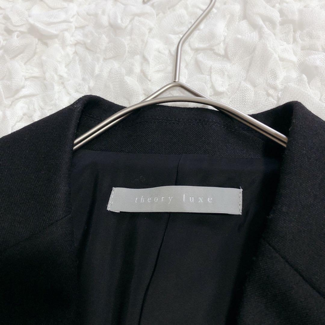 セオリーリュクス OLIN NEW SAXONY ロングジレ ブラック　黒　38