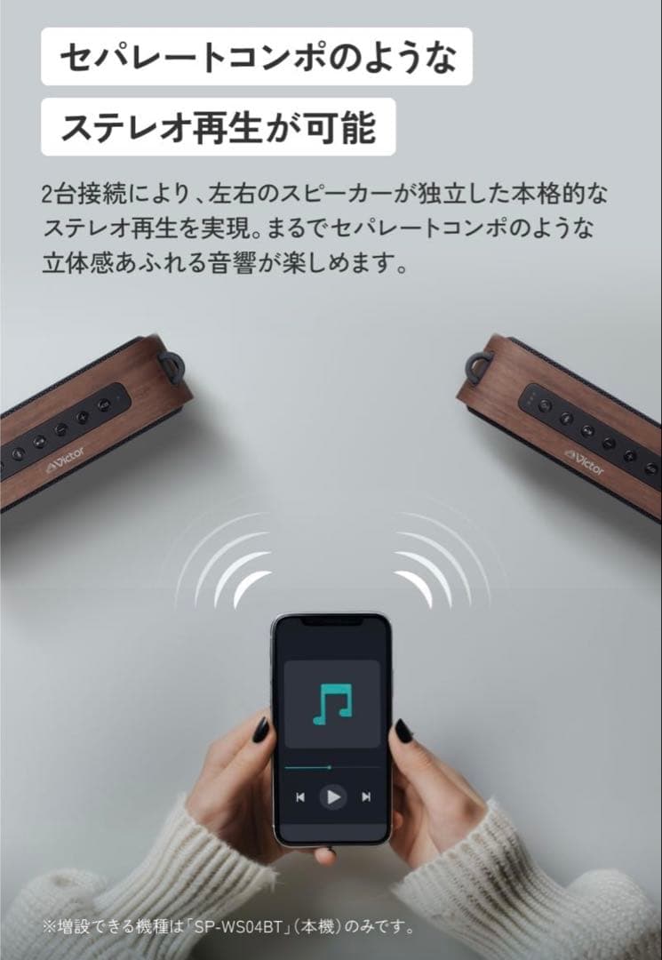 JVCケンウッド Victor SP-WS04BT-C スピーカー ワイヤレス