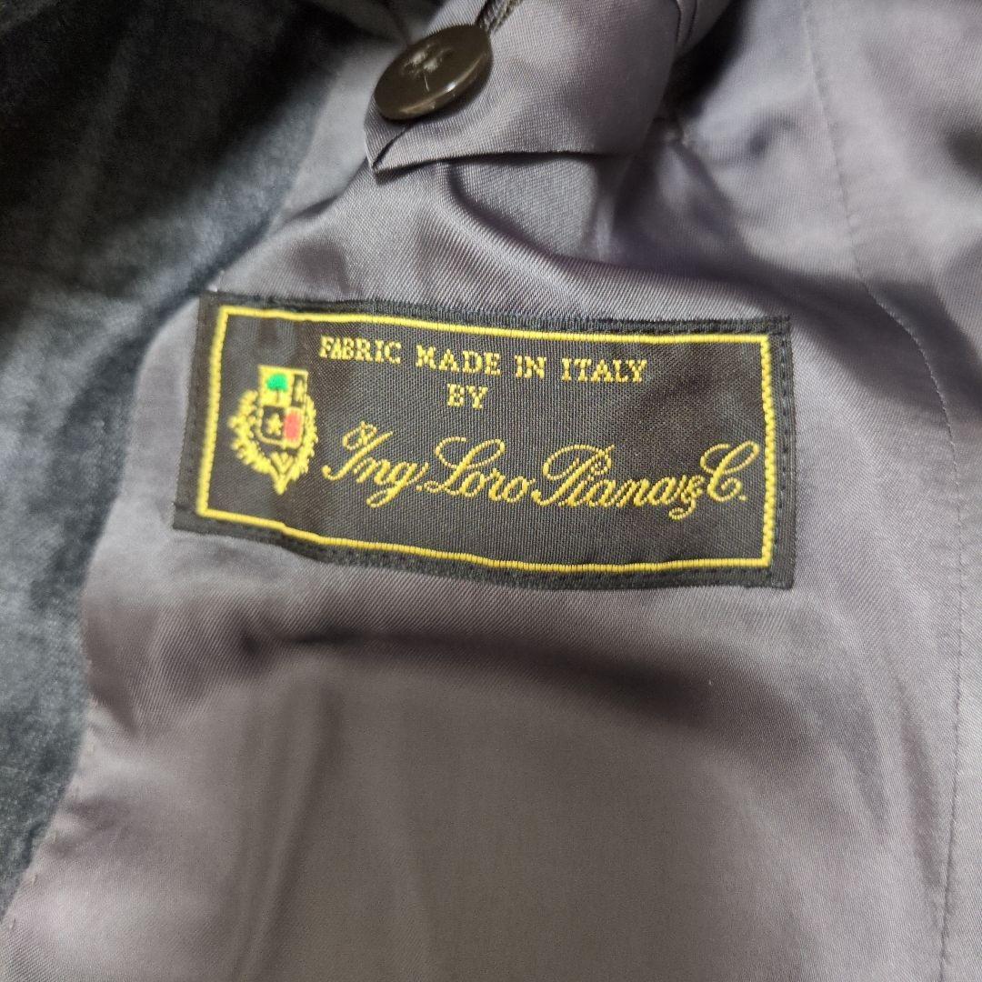 未使用級　ロロピアーナ　ダーバン　テーラードジャケット　ペンチェック　グレー