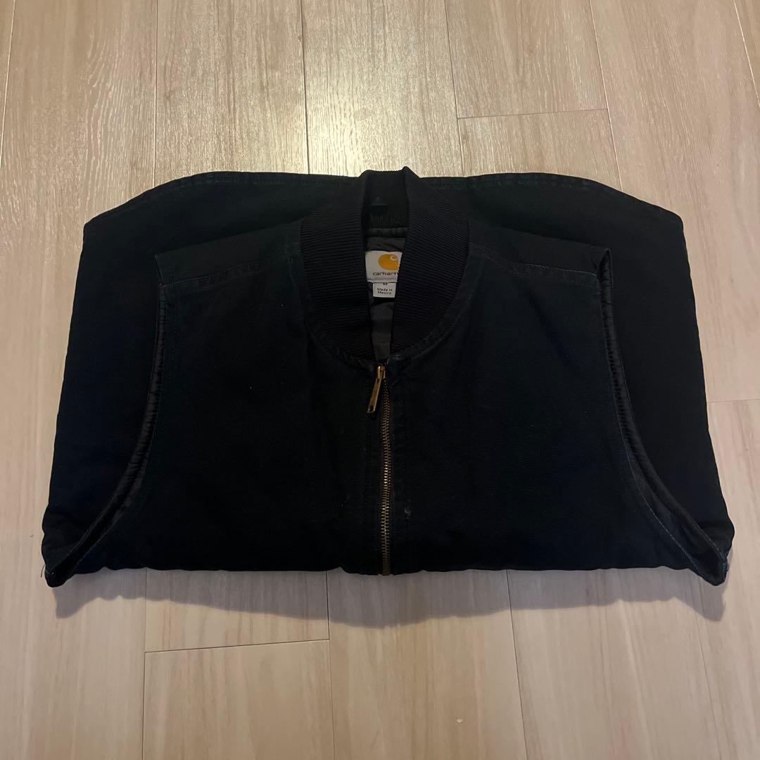 carhartt ベスト カーハート ダックベスト ブラック キルティング　古着