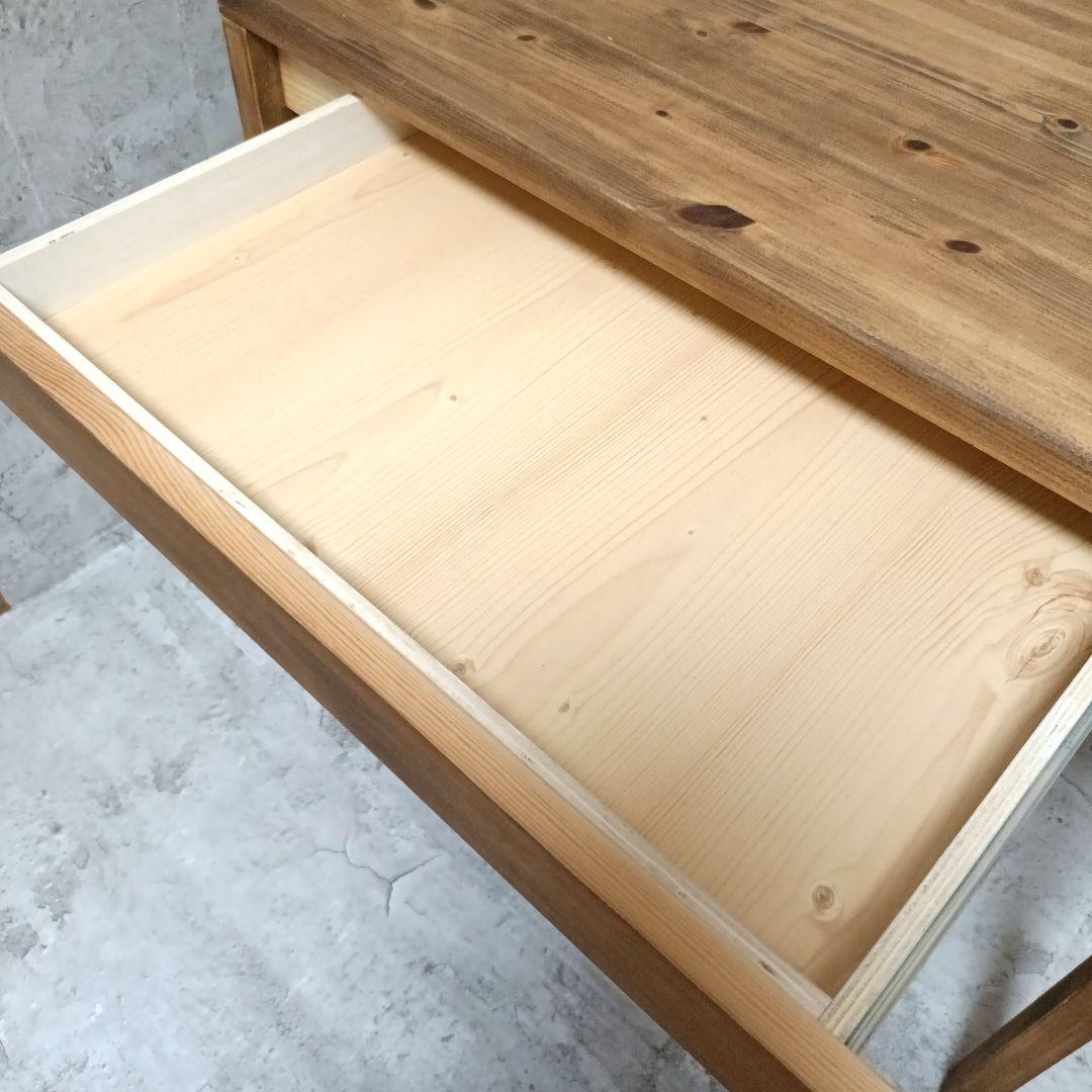 希少品　無印良品　パイン材デスク　机　引き出し