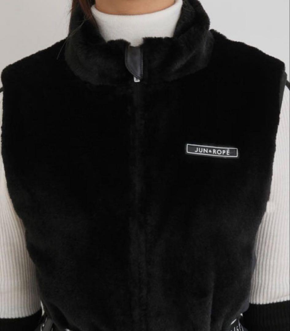 ふわふわあったか新品未使用Jun & Ropé【保温機能】ラッセルボアワンピース