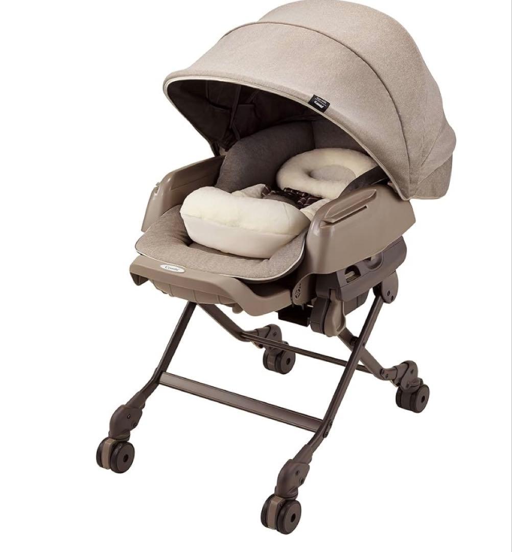 リクライニング機能付きベビーチェア グレー