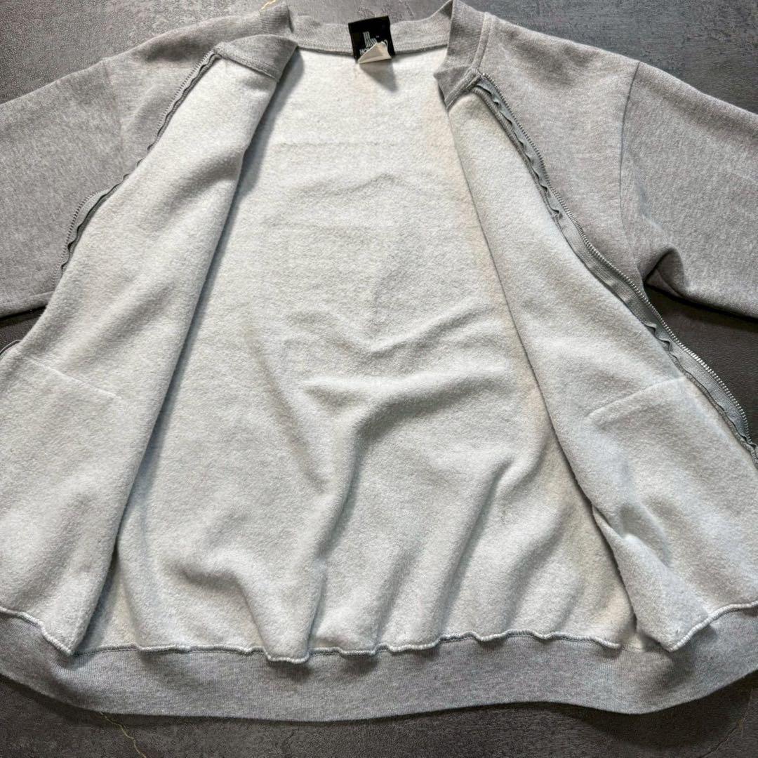 00sUSA製ハーレーダビッドソンアルミジップスウェットカーディガンヘザーグレー