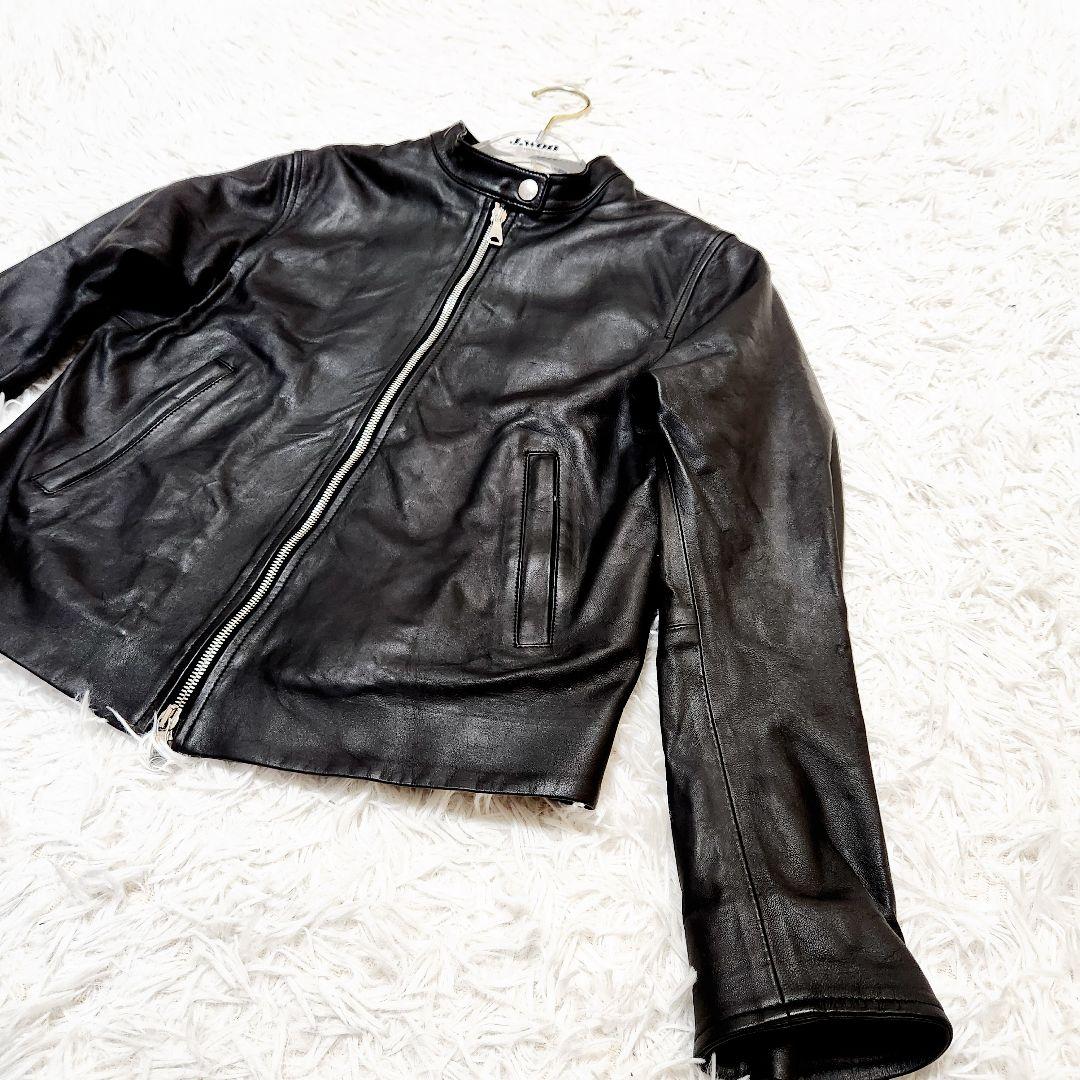 EMMETI エンメティ juri ユリ ラムレザー ジップ 黒 40