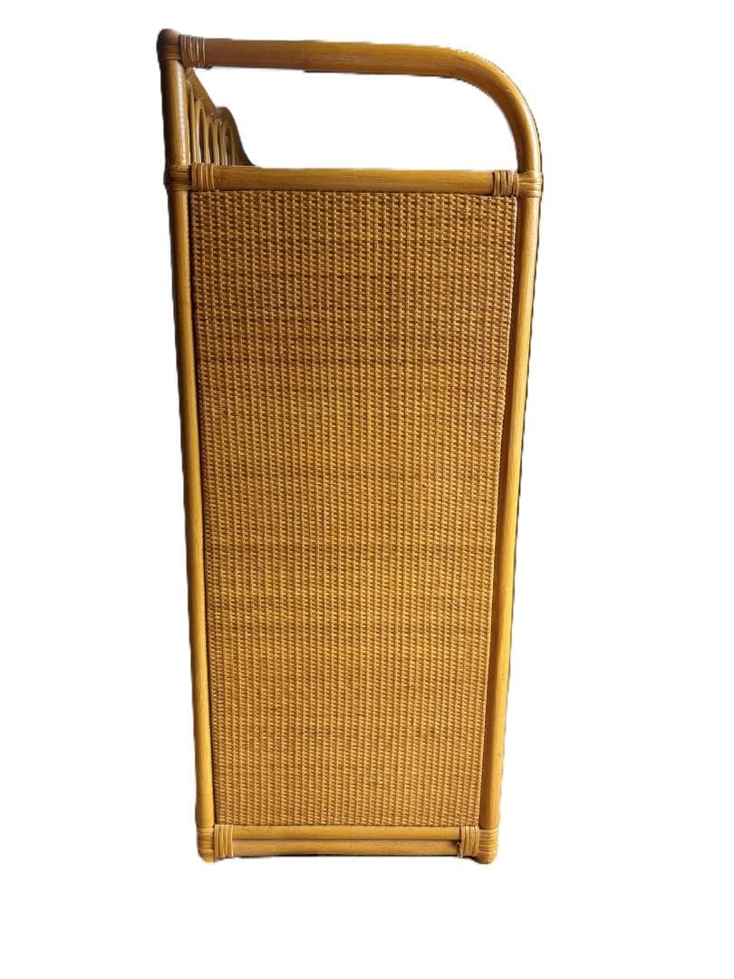 【送料無料】希少ヴィンテージ風　ラタン製5段 チェスト