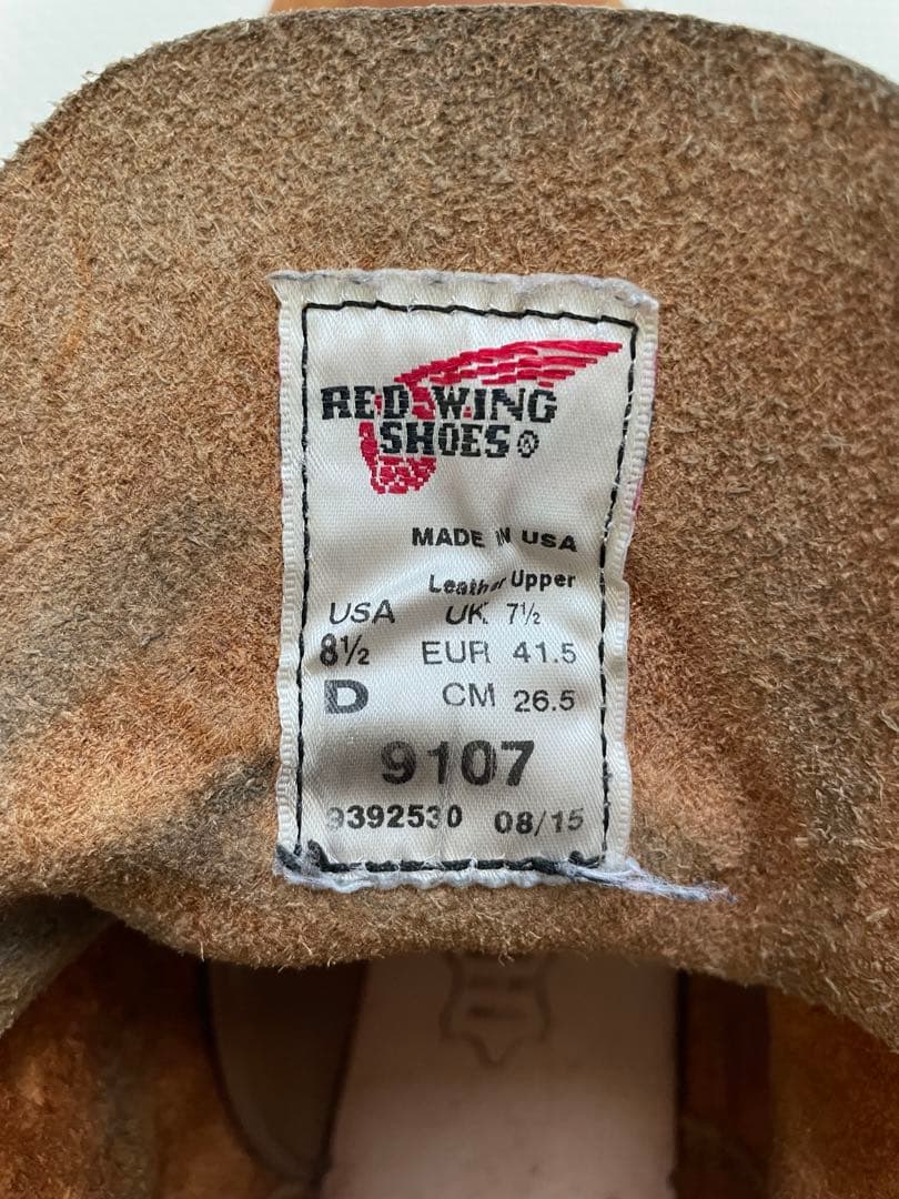 か*ん様 RED WING ワークブーツ 9107 6クラシックラウンド　26.