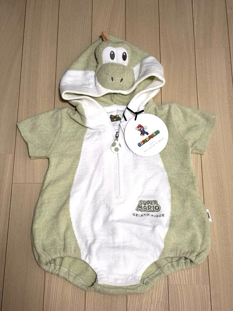 【新品未使用】ジェラートピケ スーパーマリオ ヨッシー ロンパース 70〜80