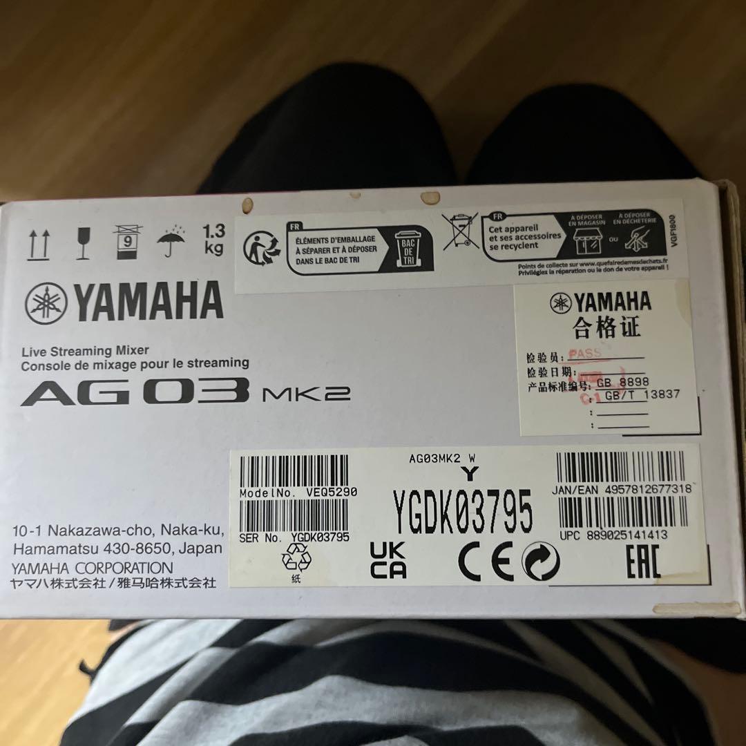 YAMAHA AG03 MK2 ライブストリーミングミキサー